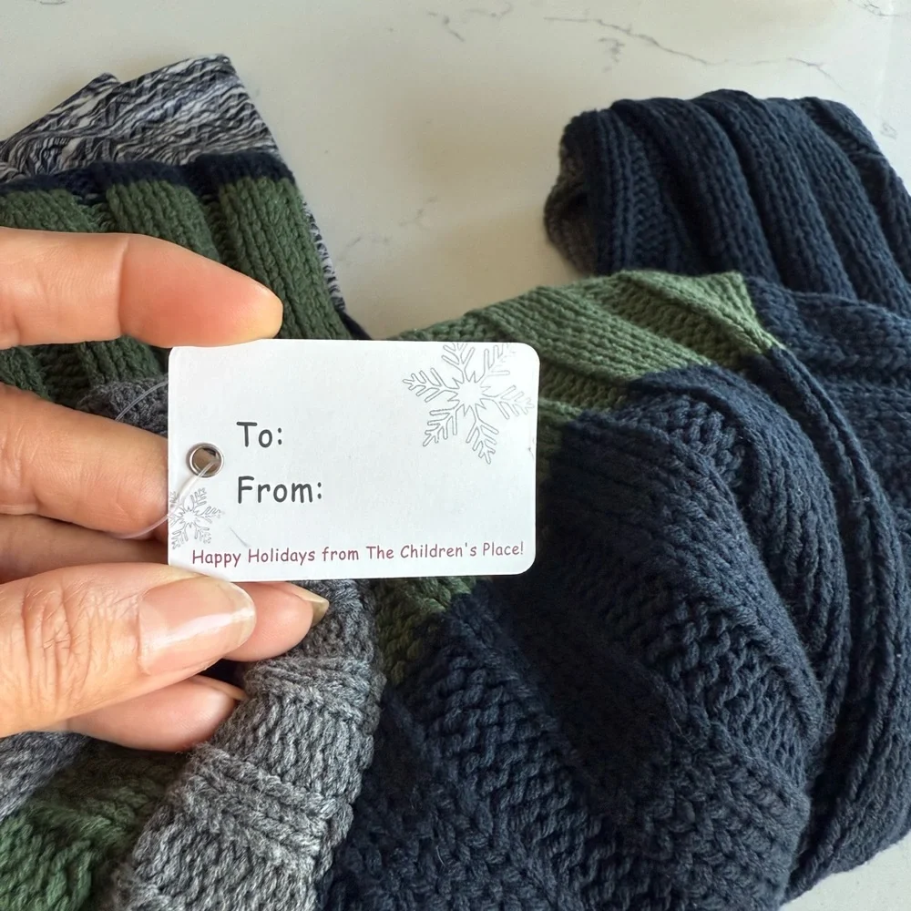 The Children's Place Navy and Olive Crewneck Sweater - Picture 7 of 8